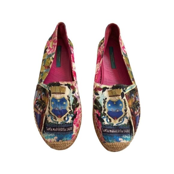 Dolce & Gabbana Santa Margherita Ligure Print Espadrilles size 38